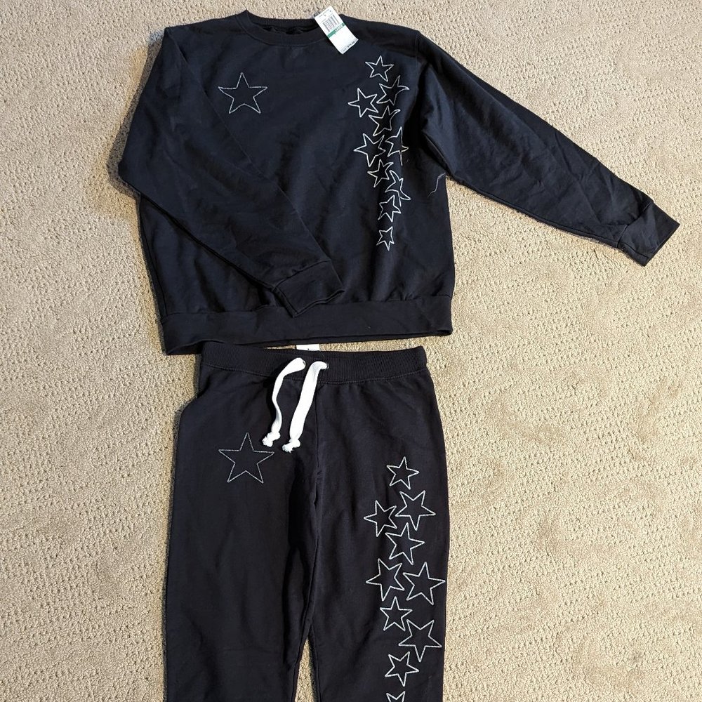 NWT Prince Peter "Off-black" Decorated Pullover and Track Pants Set.